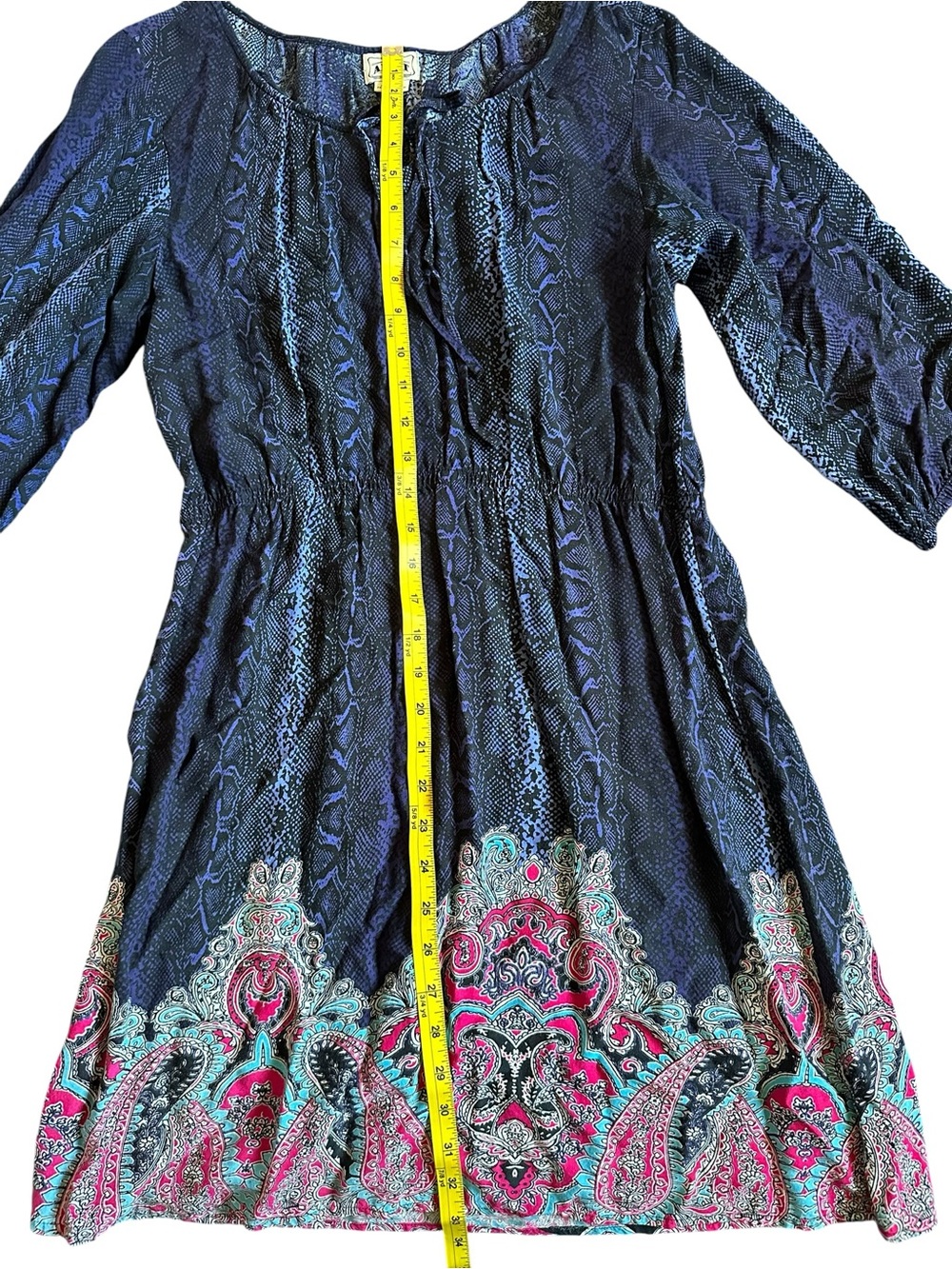 Ariat Snakeskin & Paisley Border Print Tunic Dress Medium M/M - Picture 7 of 8